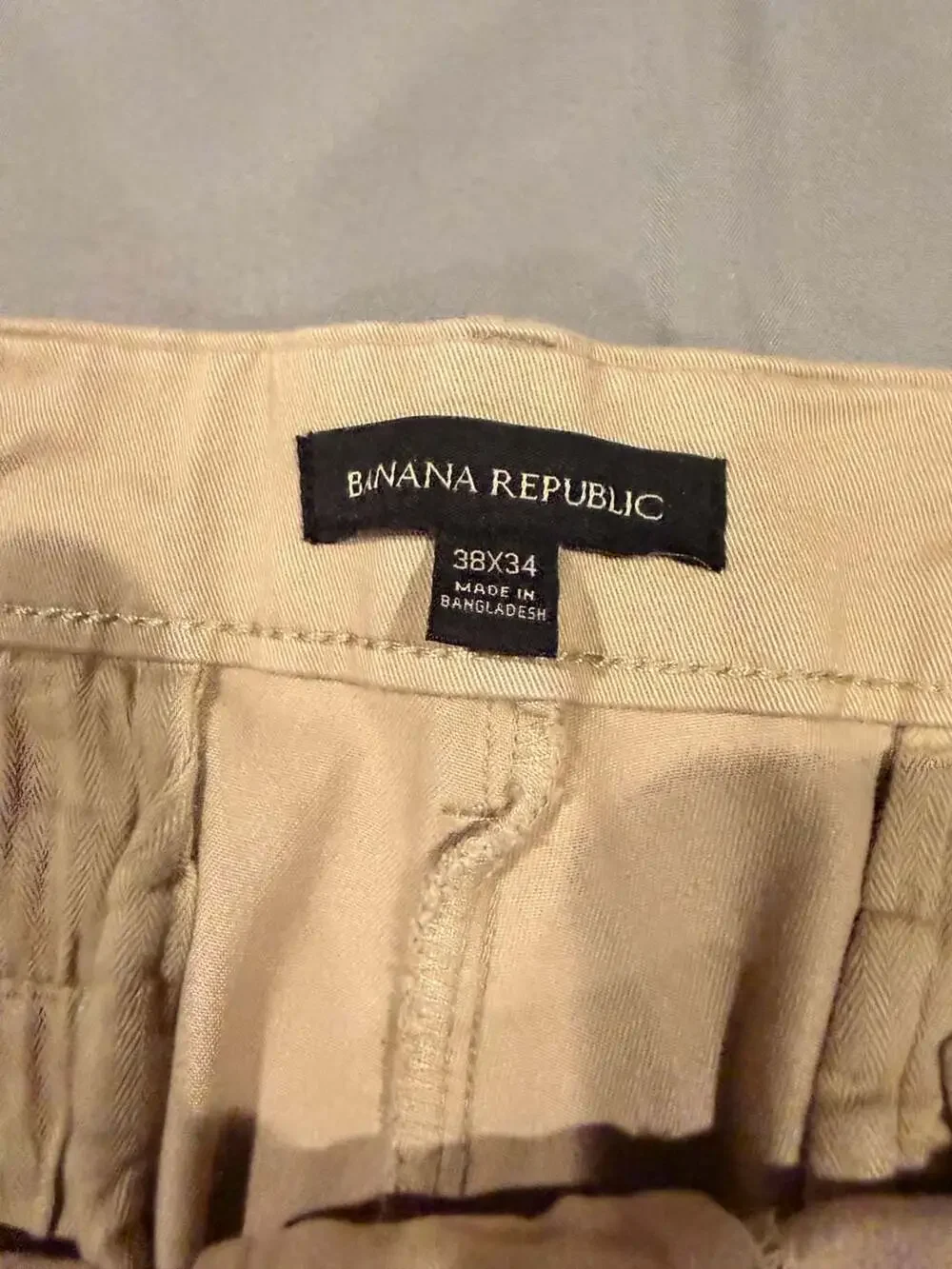 Banana Republic Chino Pants Size 38x34 Beige Cotton